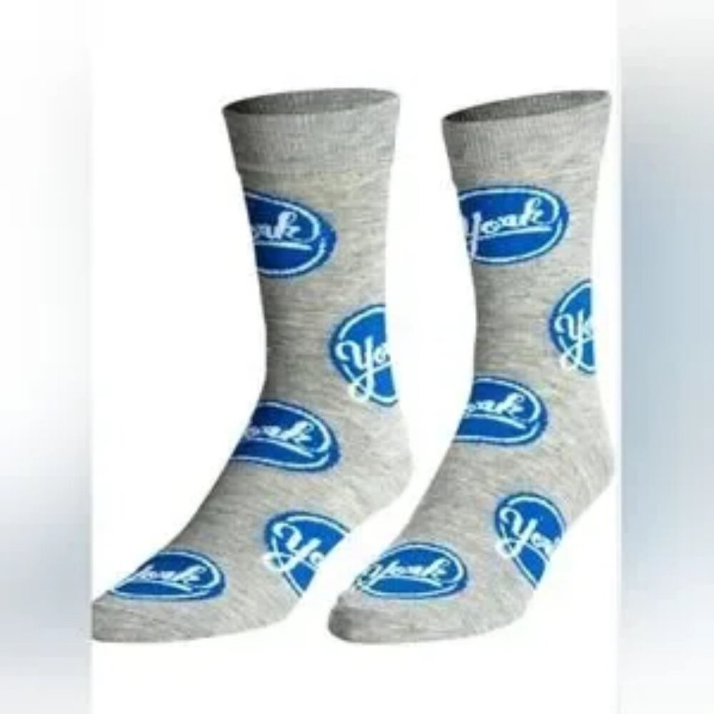 York Peppermint Patty Men's Novelty Officially Licensed Socks Sz 6-12 New W/Tags